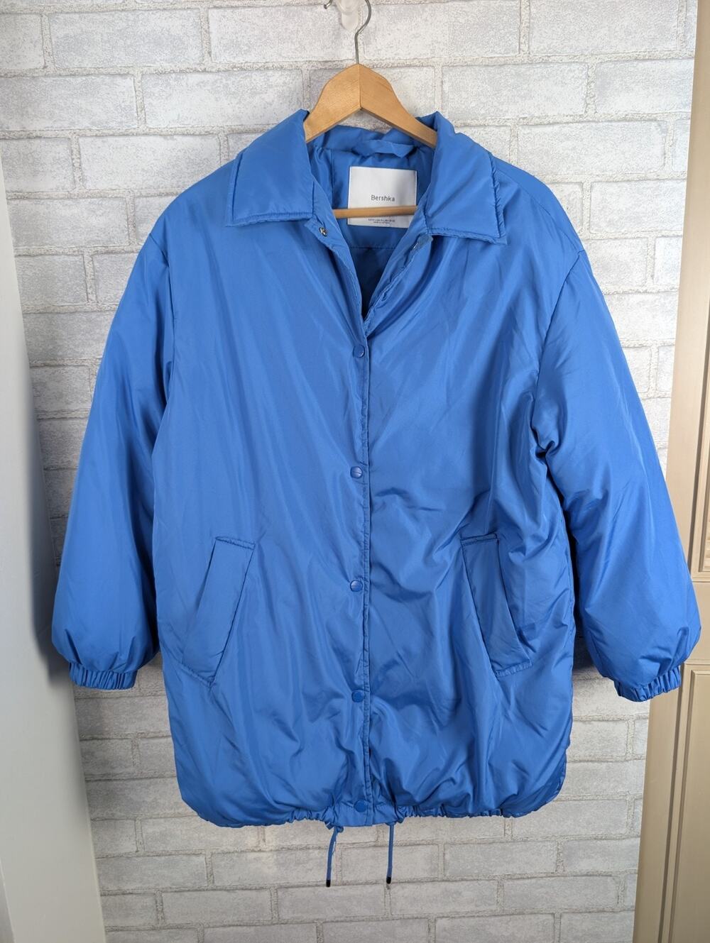 Bershka Women's Size M-L Blue Coat Parka Winter Jacket Medium M L